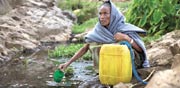 אישה אתיופית אוגרת מים / צילום: רויטרס