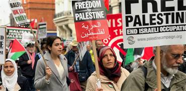 הפגנה של הארגונים הפלסטינים בלונדון / צילום: טל שניידר