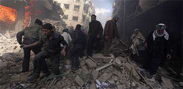 התקיפה בסוריה / צילום: מוחמד ברדה, רויטס