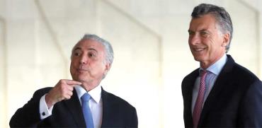  נשיא ארגנטינה מאוריסיו מאקרי ונשיא ברזיל מישל טמר/ צילום: רויטרס Adriano 