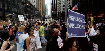 הפגנה נגד מדיניות ההגירה של טראמפ / צילום: רויטרס