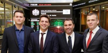 נדב צפריר, ישראל גרימברג לירן גרינברג ואסף מסחרי מטים 8/ צילום: London Stock Exchange 