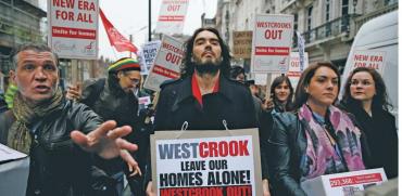 הפגנה של שוכרי דירות בלונדון,/צילום: רויטרס - Stefan Wermuth
