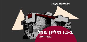 מה אפשר לקנות ב-1.1 מיליון שקל באזור חיפה / אילוסטרציה: טלי בוגדנובסקי