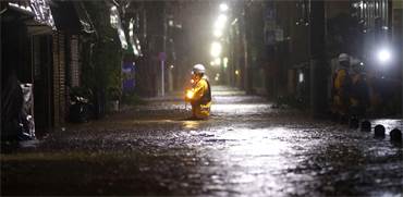 סופת הטייפון ביפן / צילום: רויטרס