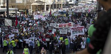 הפגנה בדרום אפריקה נגד מדיניות ישראל / צילום: רויטרס