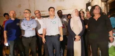 חברי הרשימה הערבית המשותפת בעת פתיחת הקמפיין/ צילום: תמר מצפי