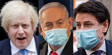 ג’וזפה קונטה, ראש ממשלת איטליה, בנימין נתניהו, ראש ממשלת ישראל, בוריס ג’ונסון, ראש ממשלת בריטניה / צילום: AP, RUITERS