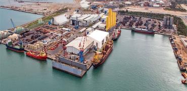 נמל חיפה. פעילות הנמל של מספנות ישראל ייצרה הכנסות של 128 מיליון שקל ב־2019  / צילום: מצגת החברה