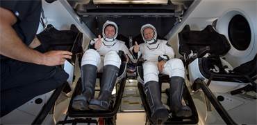 האסטרונאוטים בוב בנקן ודאג הרלי, Spacex / צילום: AP Photo, AP