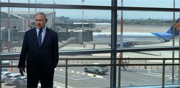 ראש הממשלה בנמל התעופה בן גוריון / צילום: לע"מ