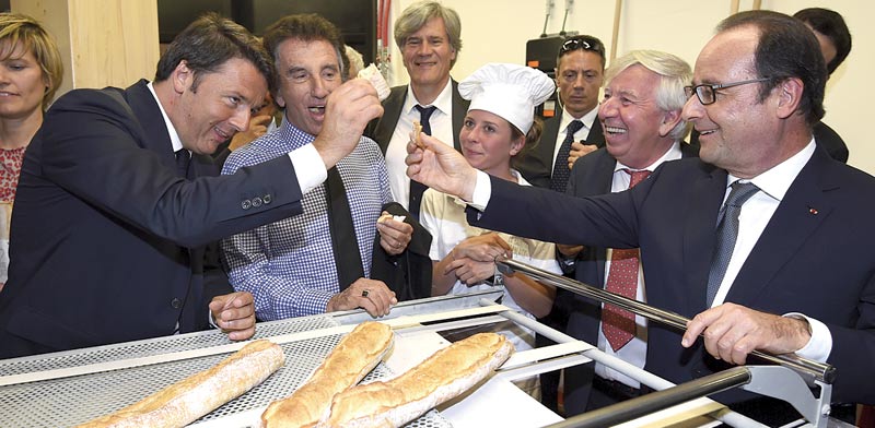 נשיא צרפת הולנד וראש ממשלת איטליה רנצי / צילום: רויטרס