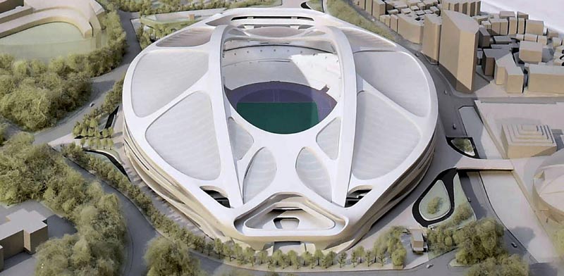 האצטדיון המתוכנן של משחקי טוקיו 2020 / צלם: רויטרס