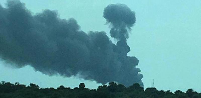 SpaceX explosion Photo: Twitter