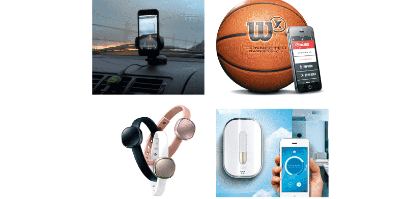 כדורסל חכם, צילום בנסיעה, צמיד בסגנון נשי ומטהר אוויר / צילומים: אתרי החברות