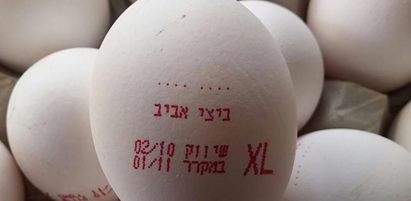 ביצים עם חותמת מזוייפת בשוק מחנה יהודה / צילום: מועצת הלול