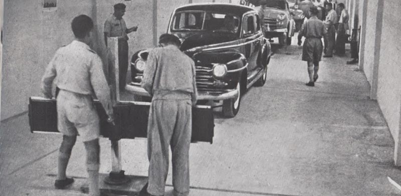 בדיקות רישוי למכוניות בין 1948-1952/  צילום: לע"ם – מתוך האתר פיקיוויקי