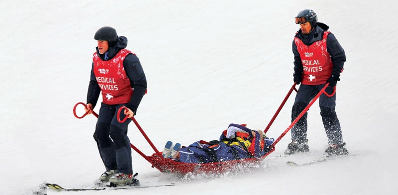 פציעה במהלך סקי / צילום: רויטרס