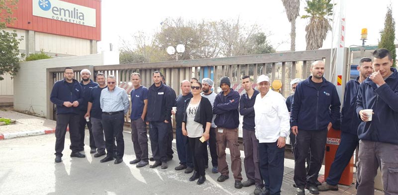 Trabajadores de Emilia Foto: Histadrut