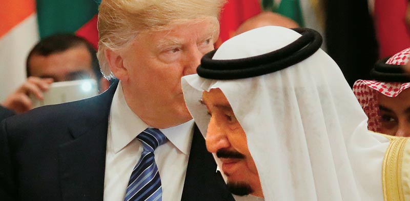 טראמפ והמלך הסעודי סלמאן / צילום: רויטרס