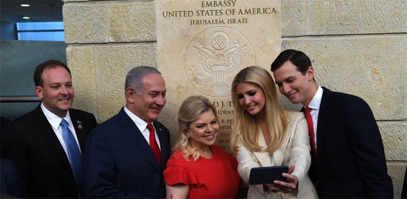 איוונקה טראמפ, שרה ובנימין נתניהו בפתיחת השגרירות בירושלים / צילום: קובי גדעון, לע"מ