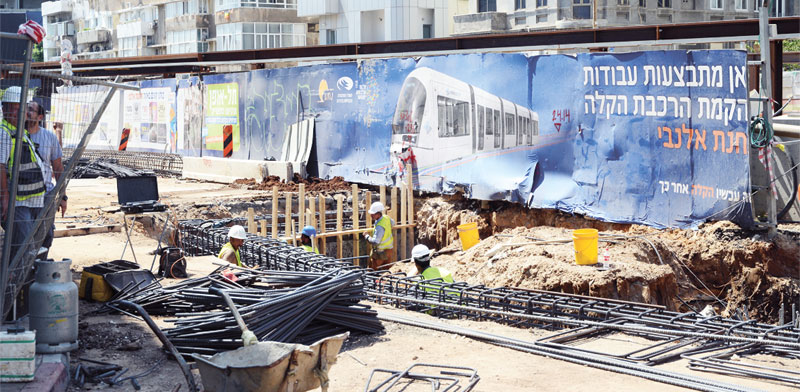 עבודות הרכבת הקלה בתל אביב/ צילום: איל יצהר