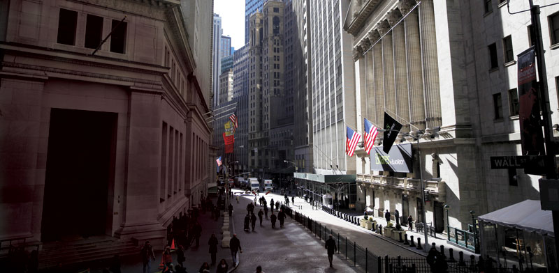 בניין הבורסה של ניו יורק בוול סטריט / צילום: רויטרס, Mike Segar