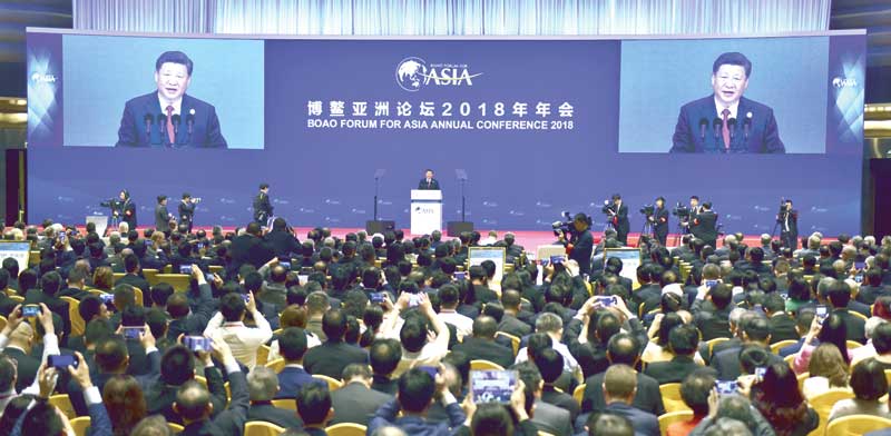 הנשיא שי ג'ינפינג בנאום  / צילום:רויטרס