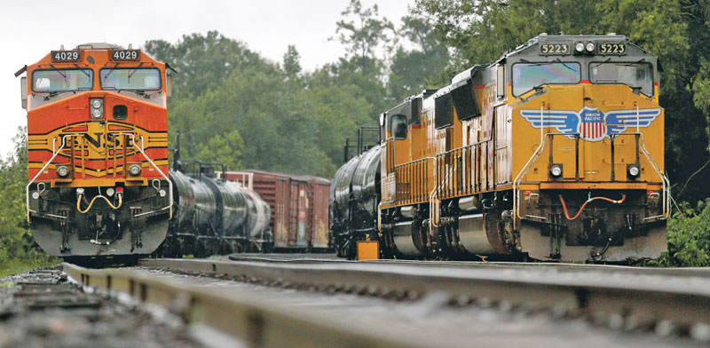 רכבות של יוניון פסיפיק בטקסס  /  צילום: רויטרס