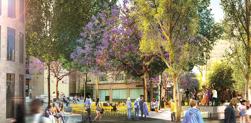 Zion Square as it will look Photo: Halamish