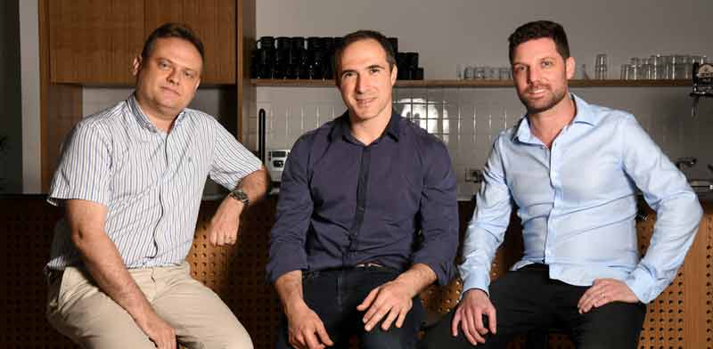 Fireblocks founders Pavel Berengoltz, Michael Shaulov, and Idan Ofrat