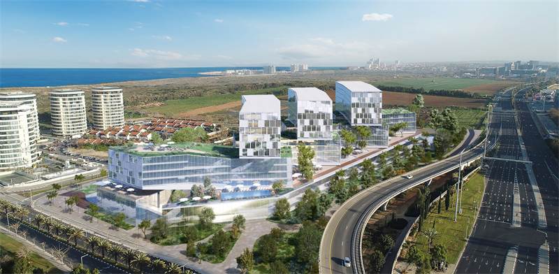 הדמיית הקמפוס החדש של WIX במתחם Blue בתל אביב