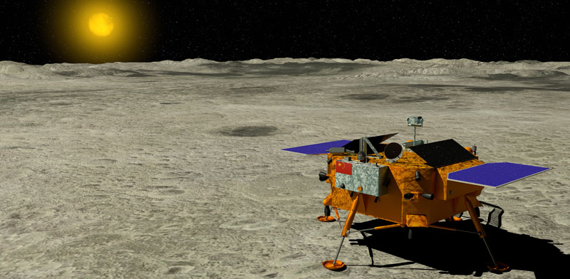 הדמיה תלת ממדית של גשושית סינית בצד הרחוק של הירח / צילום:  Shutterstock/ א.ס.א.פ קרייטיב