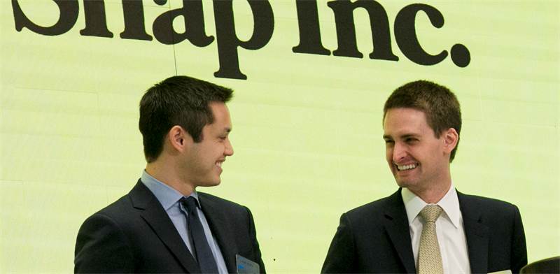 מייסדי סנאפצ'ט, בובי מרפי ואוון שפיגל / צילום: AP Photo, AP