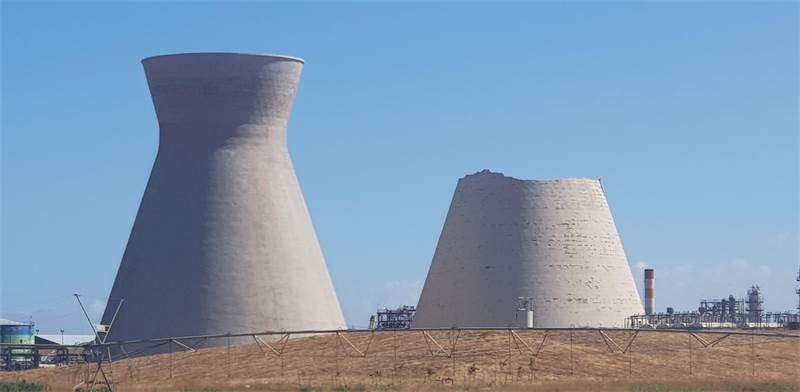 Oil refineries cooling tower / Photo: Emergency rescue services