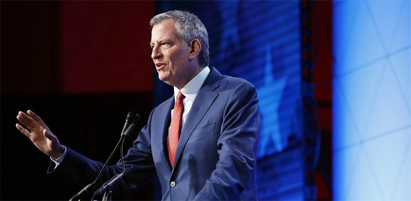 ראש העיר ניו יורק ביל דה בלאזיו / צילום: AP