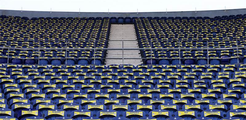 מושבים ריקים במשחק החזרה של פורטו לאחר התפרצות הקורונה / צילום: Jose Coelho, Associated Press