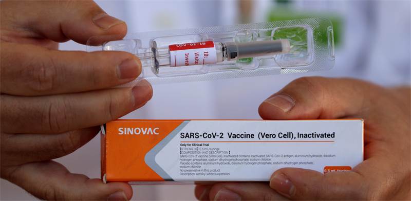 החיסון לקורונה של חברת סינובאק הסינית / צילום: Eraldo Peres, AP