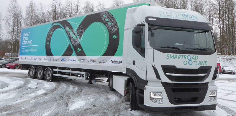 Electric truck on Electreon test track in Sweden  / Photo: PR 