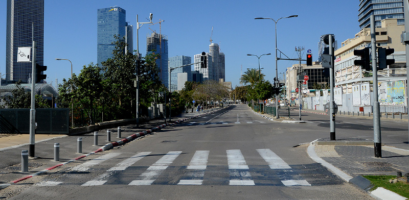רחוב יגאל אלון בתל אביב בסגר הראשון / צילום: איל יצהר, גלובס