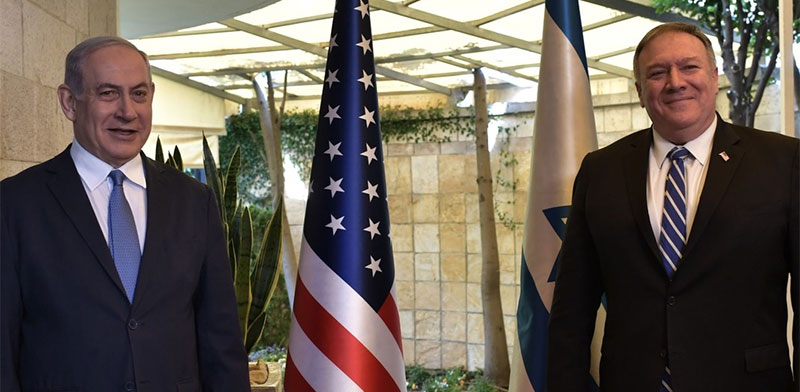 מזכיר המדינה האמריקאי מייק פומפיאו וראש הממשלה בנימין נתניהו / צילום: קובי גדעון, לע"מ