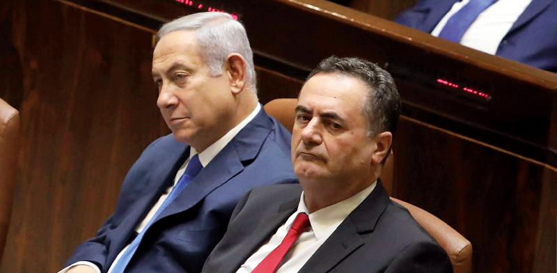 Benjamin Netanyahu, Yisrael Katz, pre-Covid-19 / Photo: Knesset spokesperson