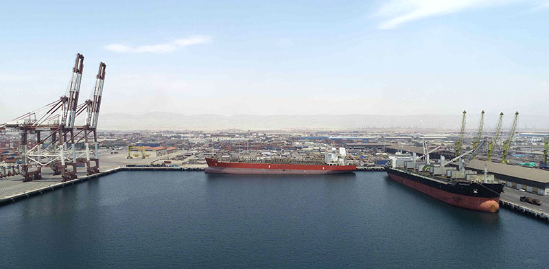 נמל שאהיד רג’אי באיראן, שלפי דיווחים זרים שותק במתקפת סייבר שישראל הייתה מעורבת בה  / צילום: ארגון הנמלים והספנות האיראני