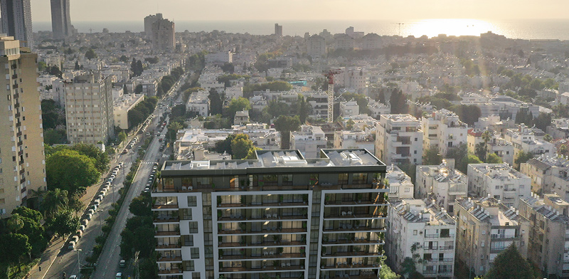 פרויקט תמ"א 38 ברחוב ויצמן פינת פנקס בתל אביב של חברת צמח המרמן / צילום: בר אוריין אדריכלים