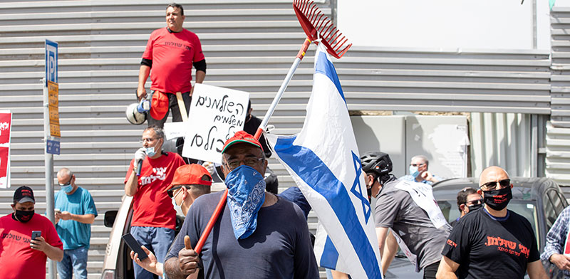 הפגנת העצמאים מול הכנסת באפריל האחרון / צילום: כדיה לוי, גלובס