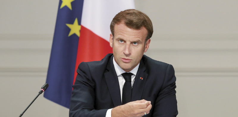 נשיא צרפת עמנואל מקרון / צילום: LUdovic Marin, Associated Press