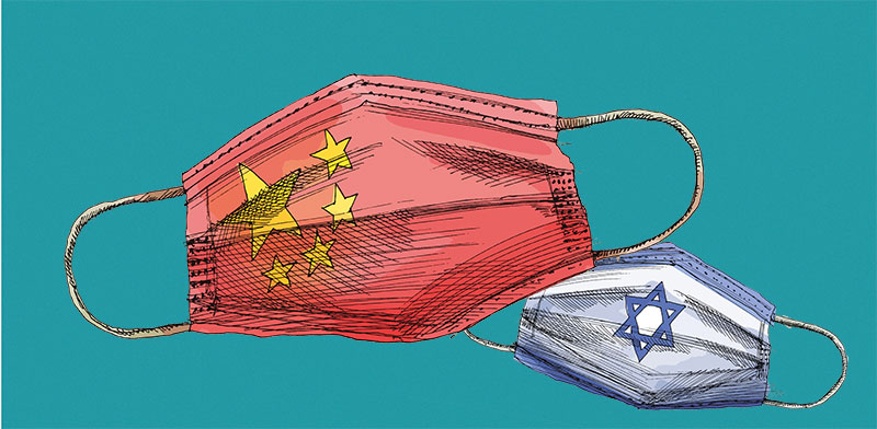 המדינה קונה מסכות בסין, למרות שעודדה את ייצורן בישראל / איור: גיל ג'יבלי, גלובס