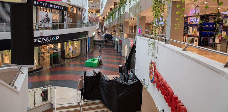 Dizengoff Center Mall in lockdown / Photo: Cadya Levy, Globes