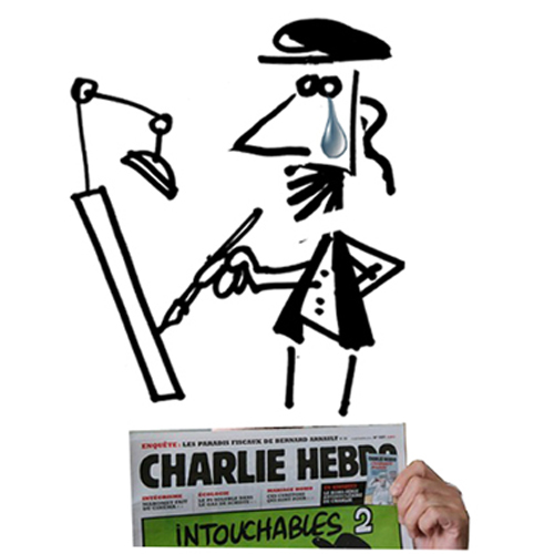 Homage to Charlie Hebdo victims